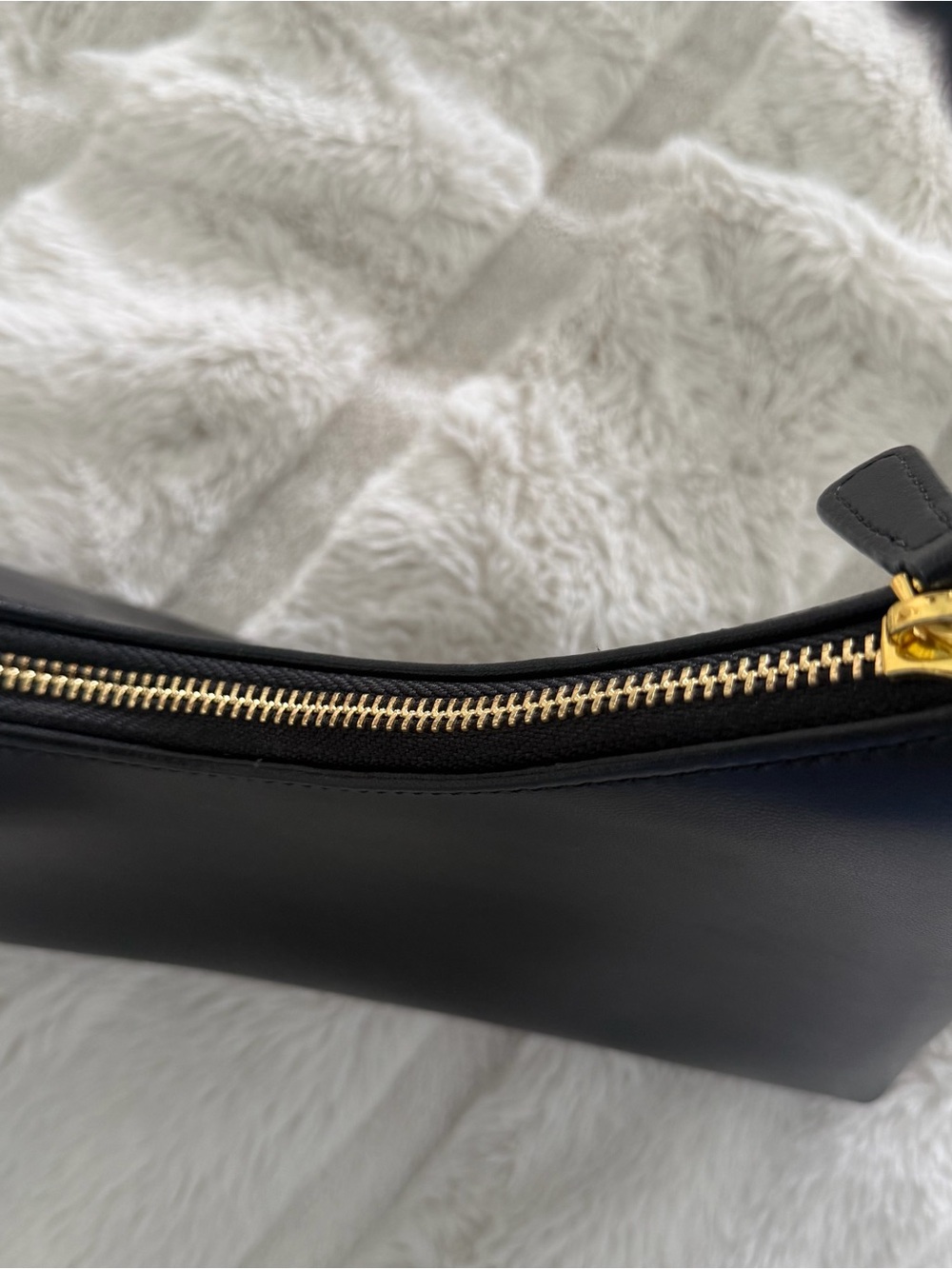 Aupen Nirvana Noir Black Leather Shoulder Bag with Braided Strap - Picture 7 of 7